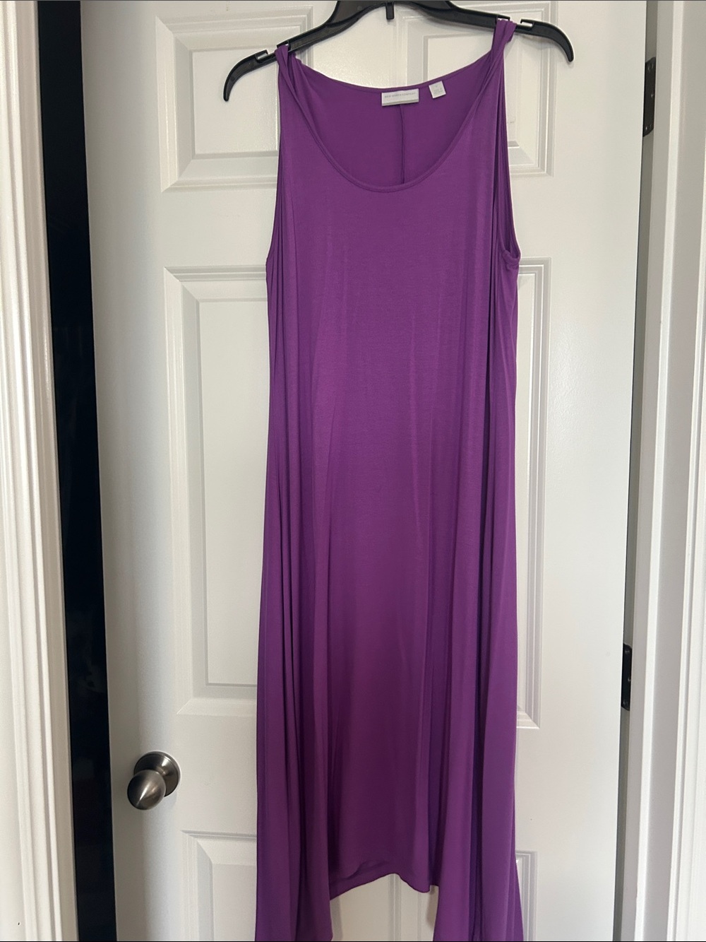 New York & Company Purple Sleeveless Maxi Tank Dress